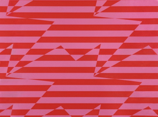 Tapeta Kirkby Design x Eley Kishimoto Stripey Zig Zag Birds WK809/02 Crimson