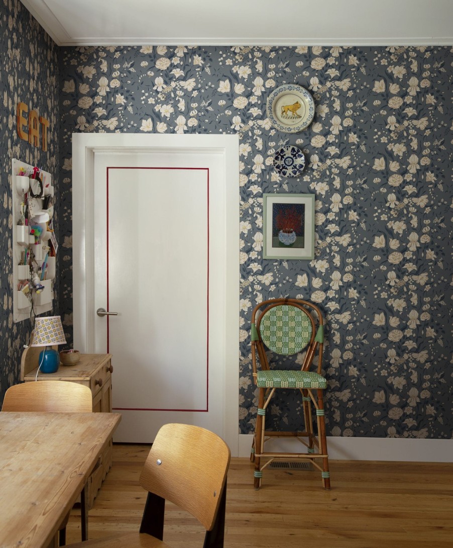 Sandberg S10163 Huset i Solen Karins Bukket Indigo - tapeta bukiet kwiatów