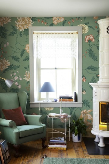 Sandberg S10173 Huset i Solen Suzanne Emerald - mural w kwiaty