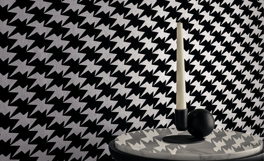 Tapeta Kirkby Design x Eley Kishimoto Zig Zag Birds WK810/09 Gold
