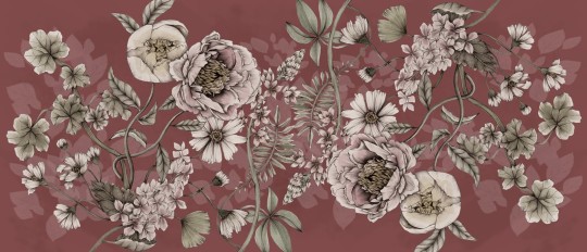 Rebel Walls R18647 Julia Appel Spring Flower Rust - mural w kwiaty
