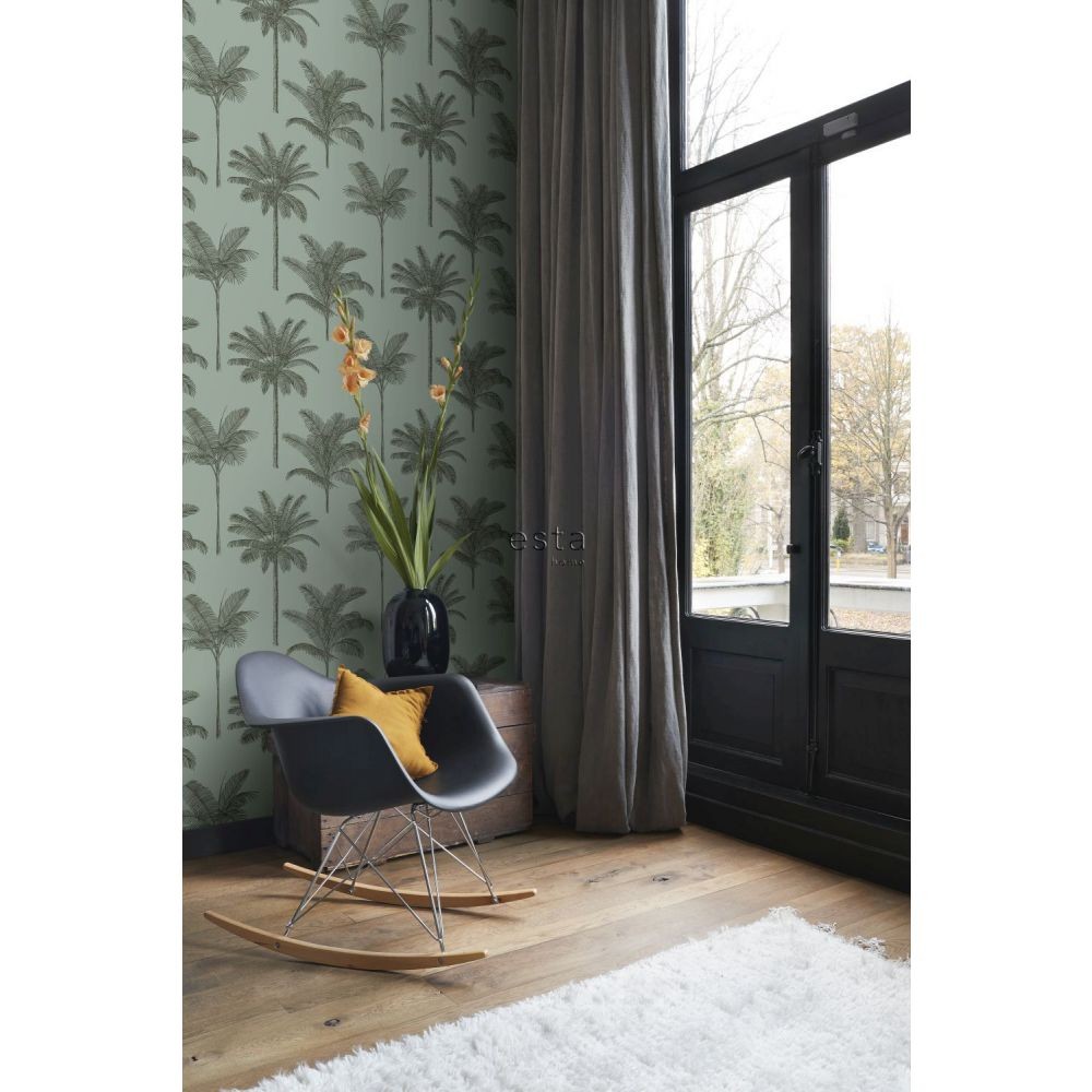 Esta 139165 Paradise - zielona tapeta w palmy