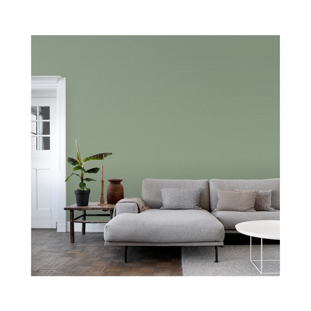 Esta 148745 Paradise - zielona tapeta imitująca len