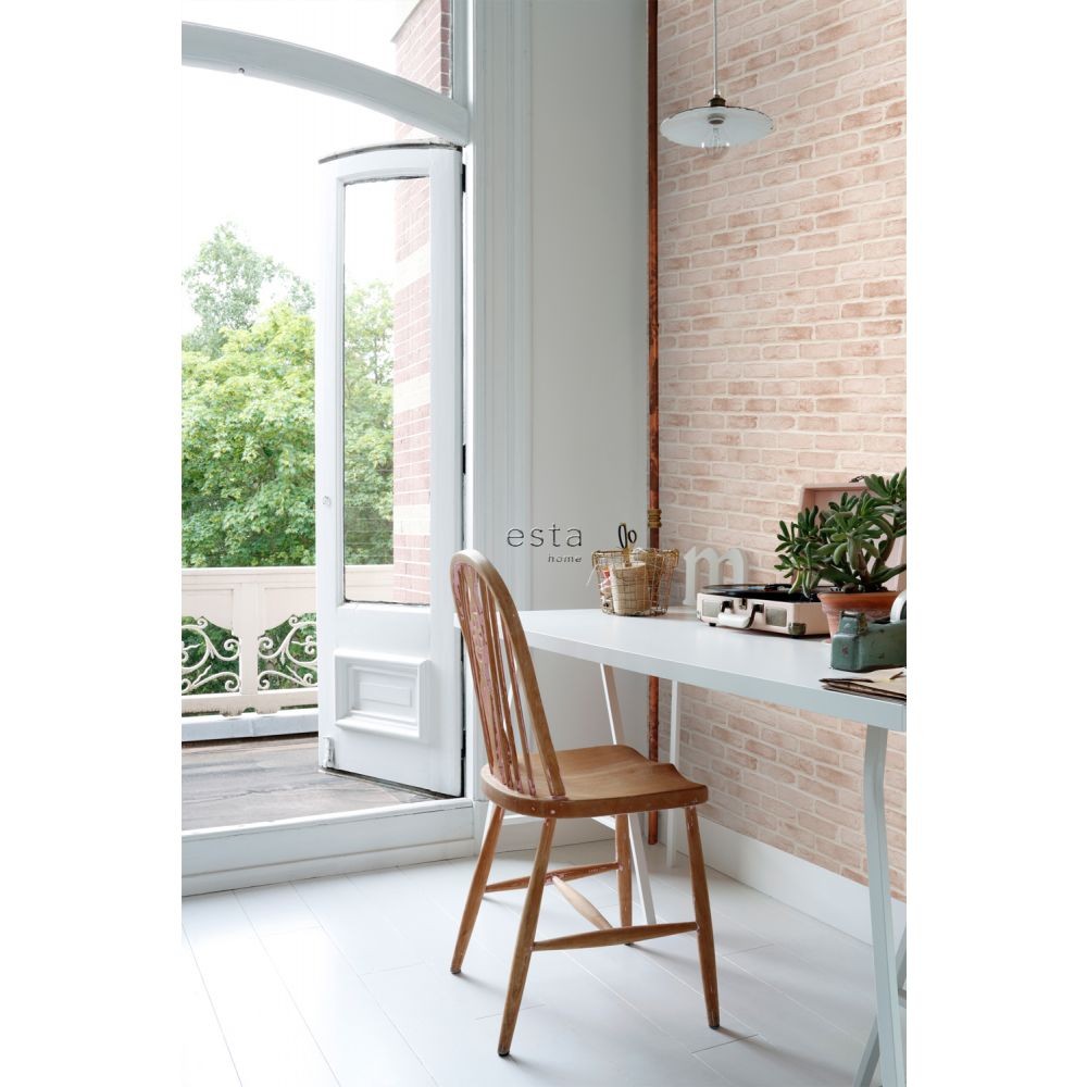 Esta 139166 Paradise - tapeta imitująca brzoskwiniową cegłę