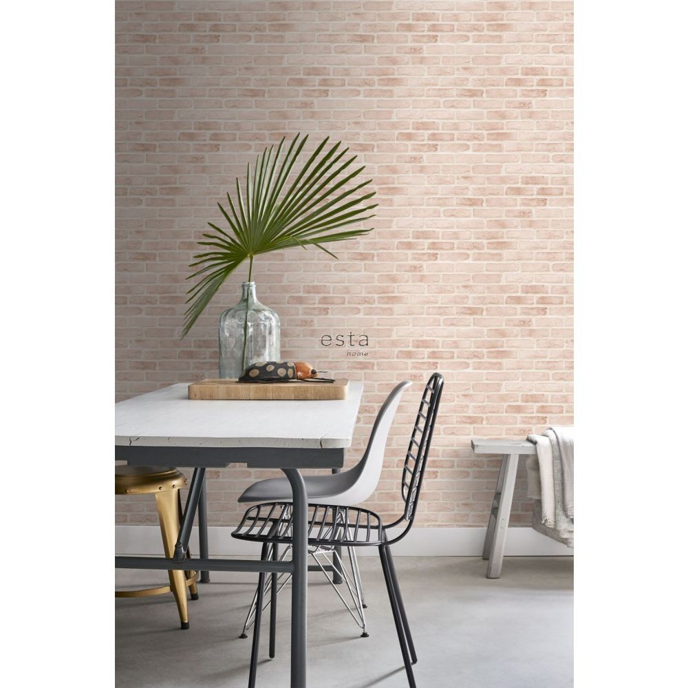 Esta 139166 Paradise - tapeta imitująca brzoskwiniową cegłę