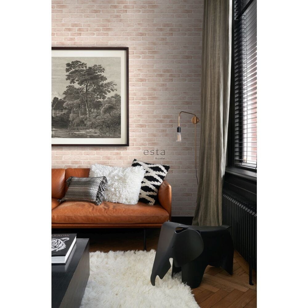 Esta 139166 Paradise - tapeta imitująca brzoskwiniową cegłę