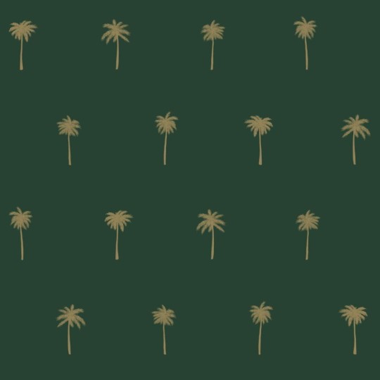 Esta 139160 Paradise - tapeta w złote palmy na zielonym tle