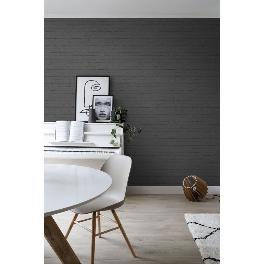 Esta 138535 Paradise - tapeta imitująca czarną cegłę