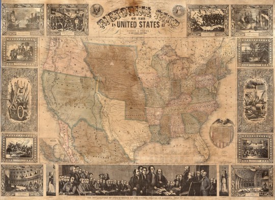 Rebel Walls R11431 Panorama Pictorial Map Of The U.S. - mural mapa