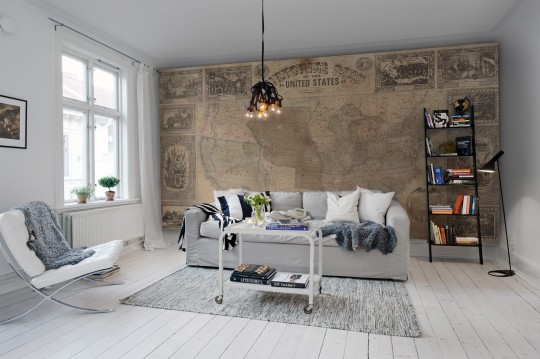 Rebel Walls R11431 Panorama Pictorial Map Of The U.S. - mural mapa