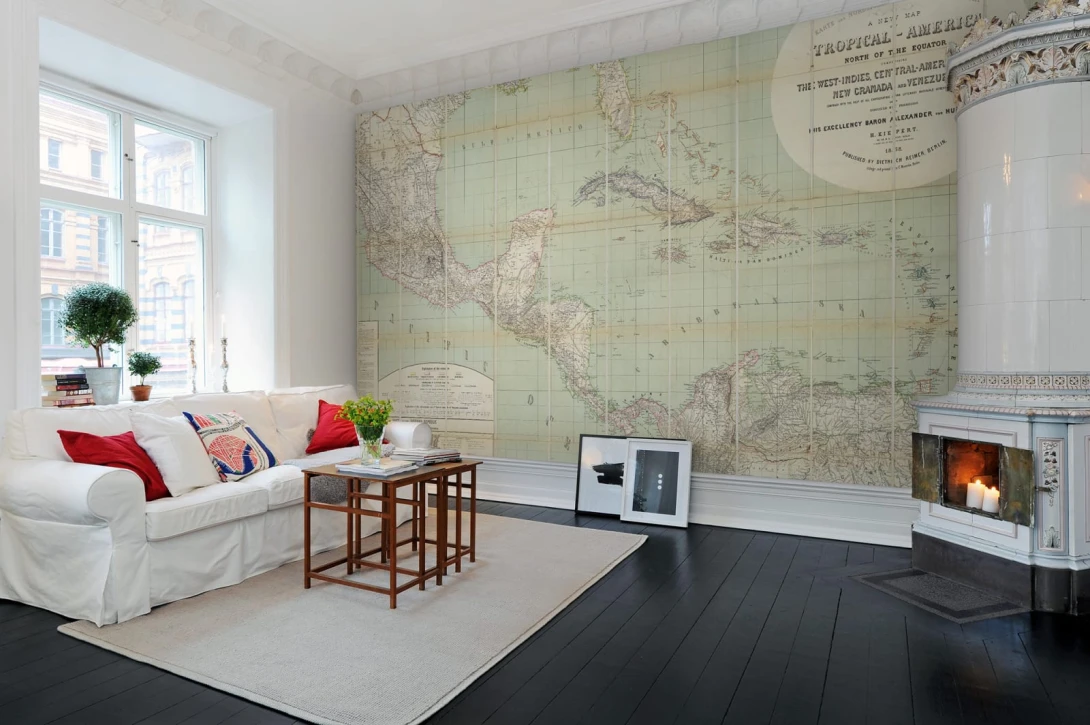 Rebel Walls R11381 Panorama Tropical America - mural mapa