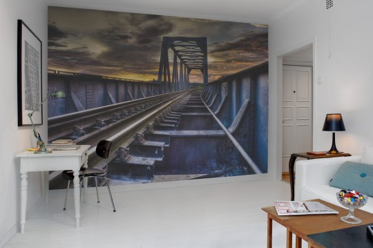 Rebel Walls R12211 Panorama Railroad - mural tory kolejowe