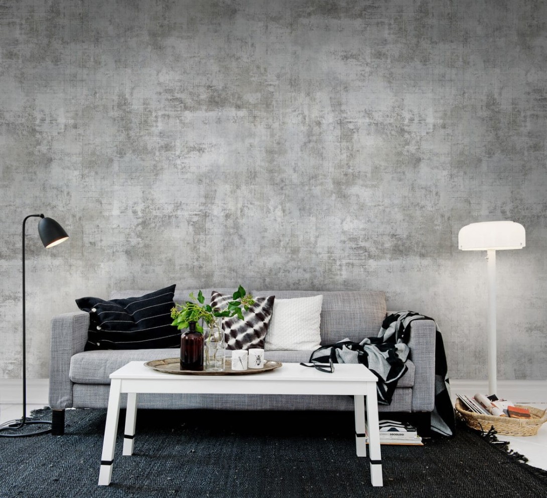 Rebel Walls R12361 Panorama Squared Painting - mural imitujący beton