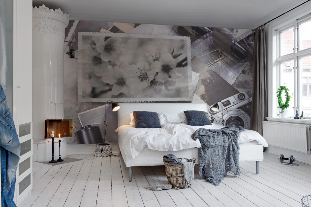 Rebel Walls R12421 Panorama Snapshot Memories - mural z pocztówką