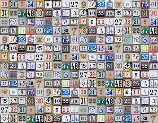 Rebel Walls R12331 Panorama House Numbers - mural z numerami