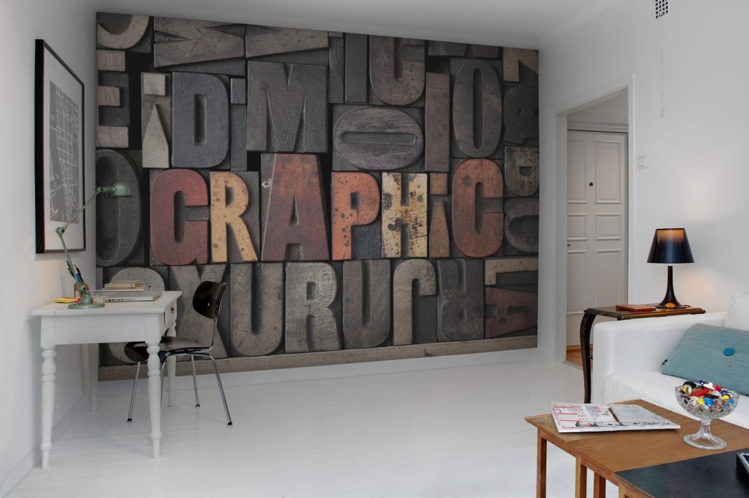 Rebel Walls R10501 Typography GRAPHIC - mural litery