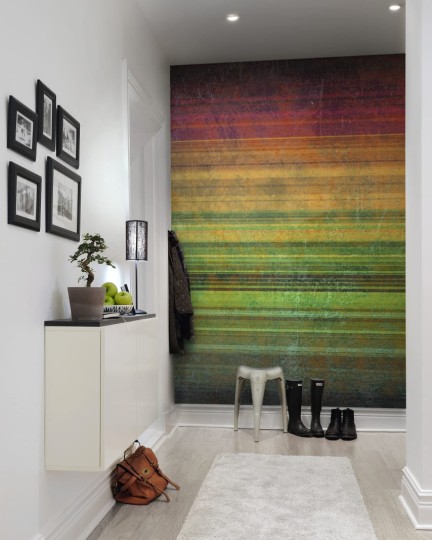 Rebel Walls R11091 Panorama Striped Curtain - mural kurtyna kolorów