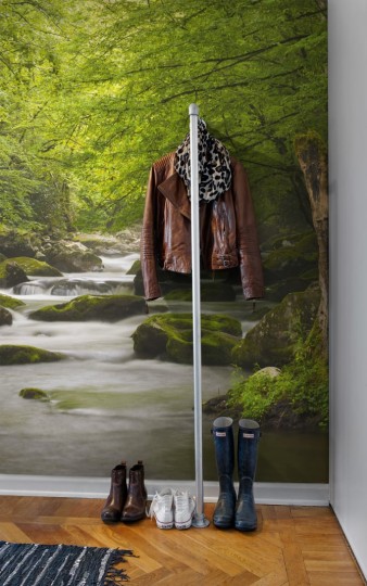 Rebel Walls R11921 Panorama Gentle Flow - mural z górskim potokiem