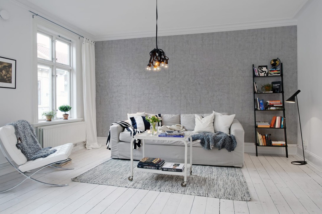 Rebel Walls R10921 Panorama Plain Concrete Light Grey - mural imitujący beton
