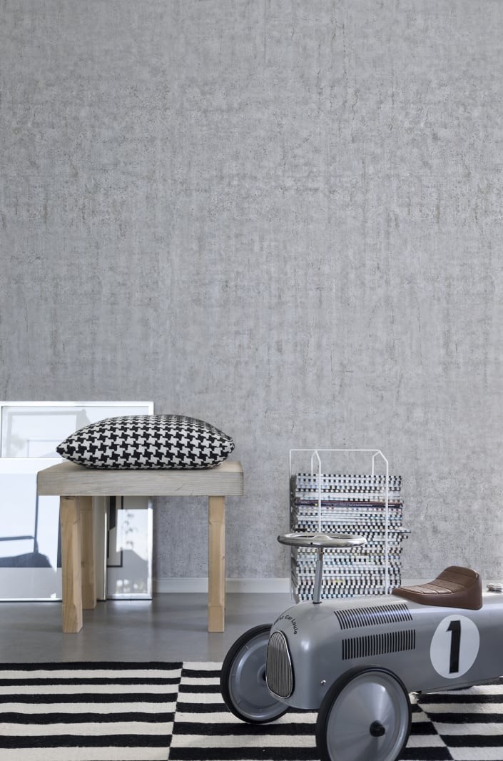 Rebel Walls R10921 Panorama Plain Concrete Light Grey - mural imitujący beton