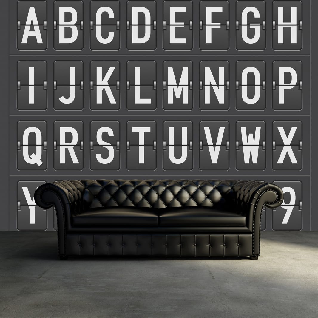 Rebel Walls R12391 Panorama Departure Alphabet - mural alfabet