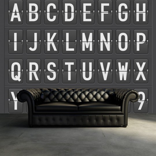 Rebel Walls R12391 Panorama Departure Alphabet - mural alfabet