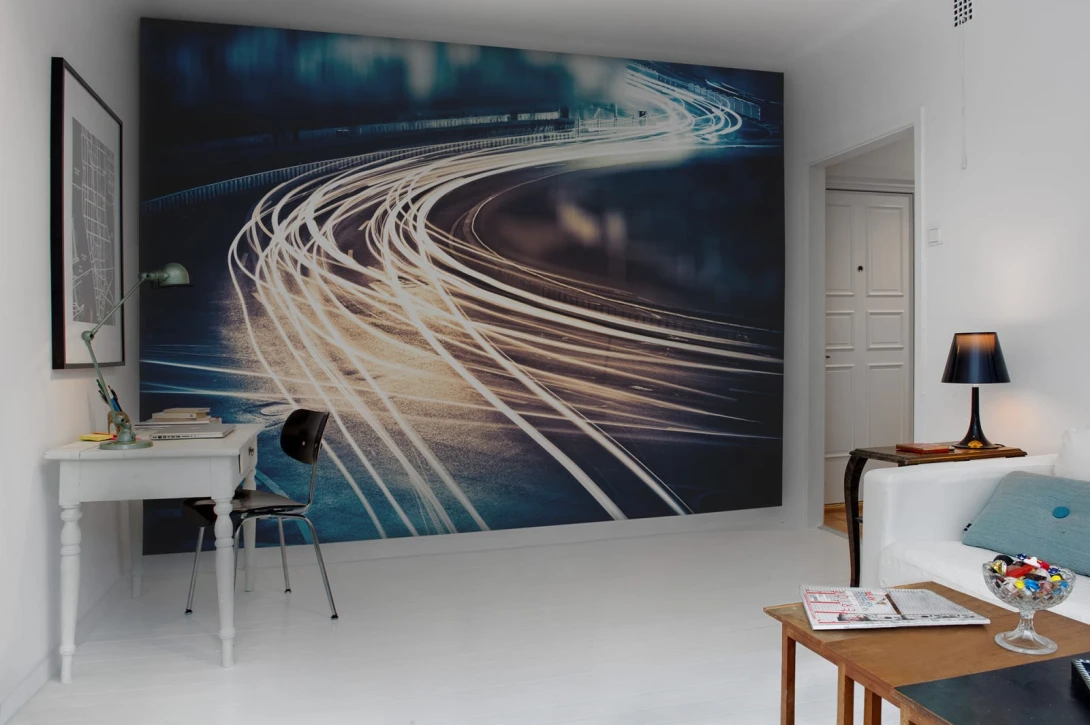 Rebel Walls R11231 Panorama Street Lights - mural ze światłem ulicznym