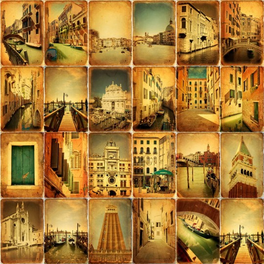 Rebel Walls R11351 Panorama Memories of Venice - mural pocztówki z Wenecji