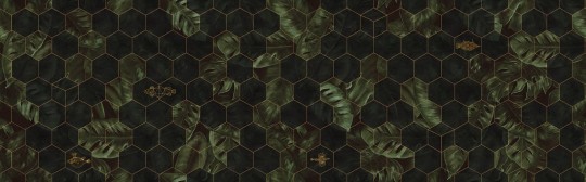 Rebel Walls R17181 Surfaces HEXAGON LEAVES - mural liście