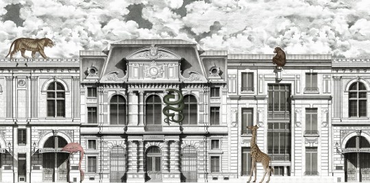 Rebel Walls R17171 City ANIMAL AVENUE - mural budynek