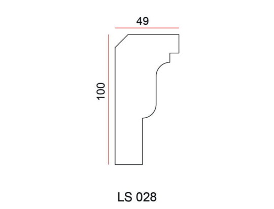 Listwa przysufitowa Exterior LS028