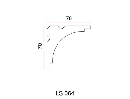 Listwa przysufitowa Exterior LS064