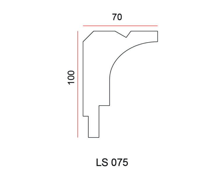 Listwa przysufitowa Exterior LS075