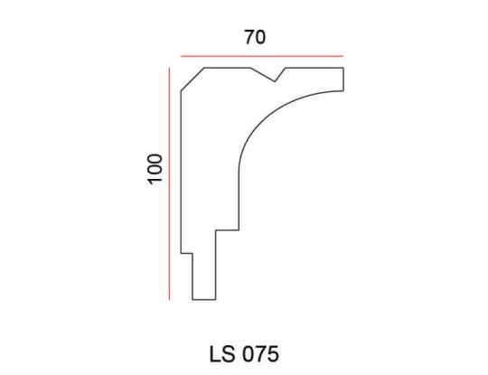 Listwa przysufitowa Exterior LS075