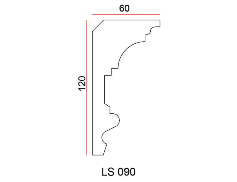 Listwa przysufitowa Exterior LS090