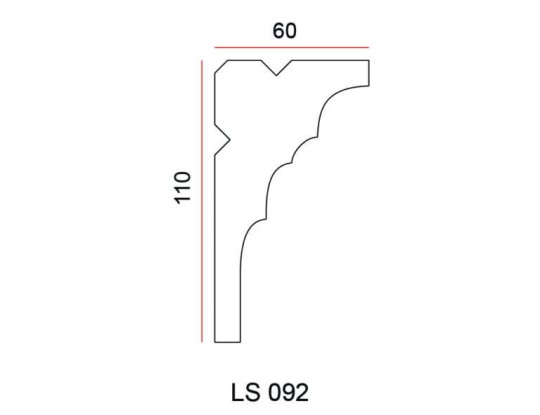 Listwa przysufitowa Exterior LS092