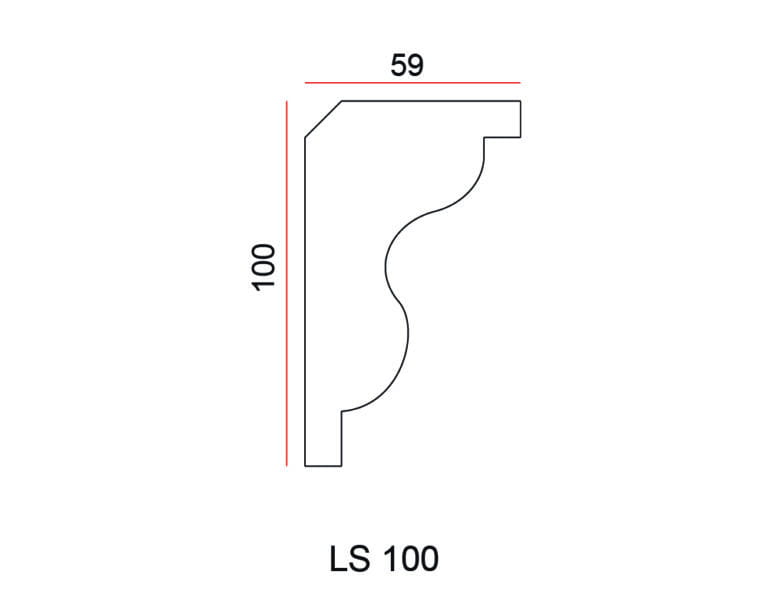 Listwa przysufitowa Exterior LS100