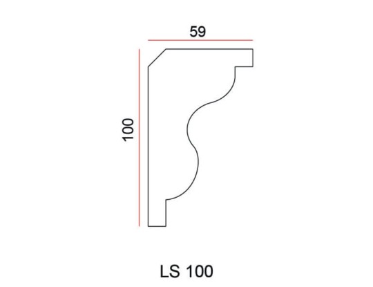 Listwa przysufitowa Exterior LS100