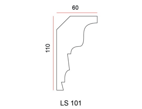 Listwa przysufitowa Exterior LS101