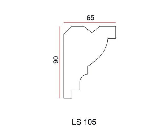 Listwa przysufitowa Exterior LS105