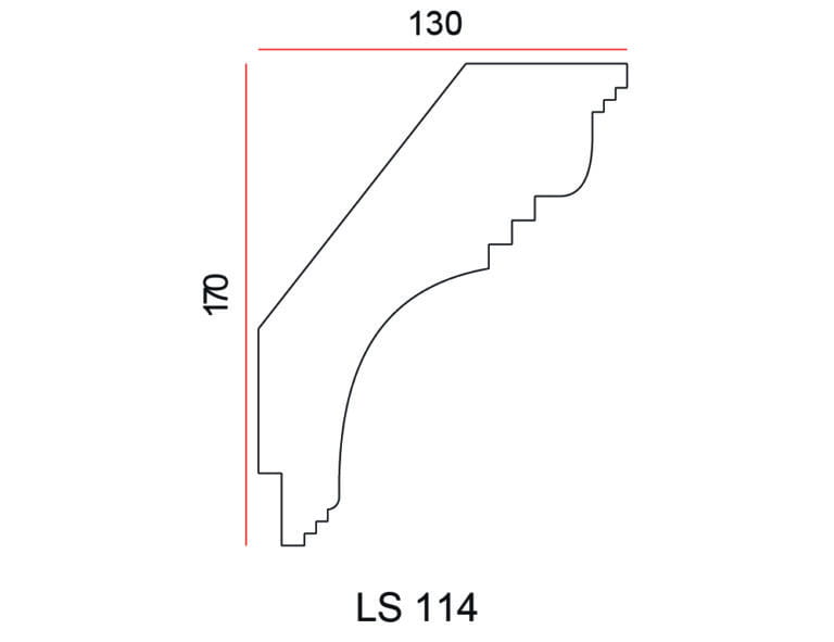 Listwa przysufitowa Exterior LS114