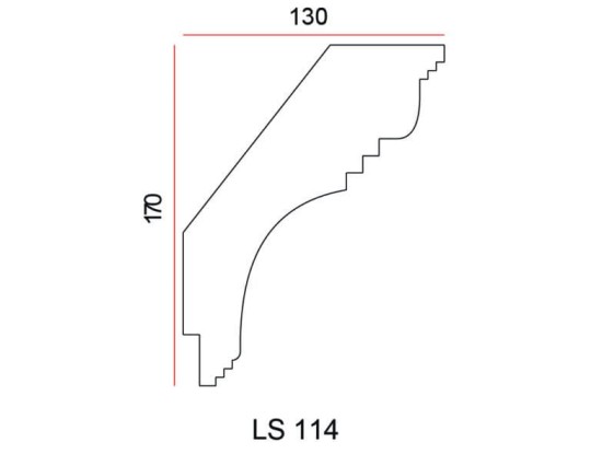Listwa przysufitowa Exterior LS114