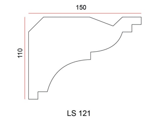 Listwa przysufitowa Exterior LS121