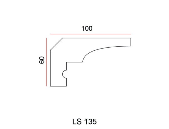 Listwa przysufitowa Exterior LS135