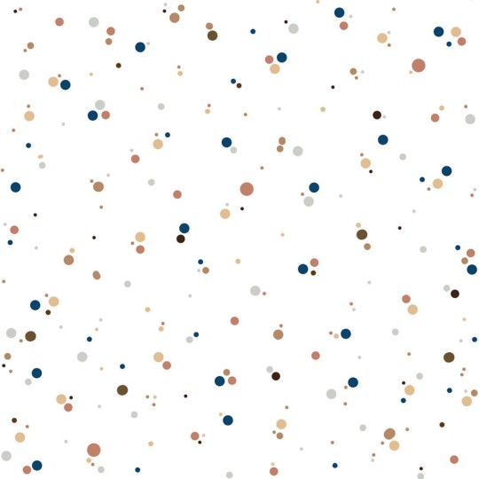 Dekornik DEKO.TAP.243 Simple Dots Minimini Cinnamon Blue - tapeta w kolorowe kropki