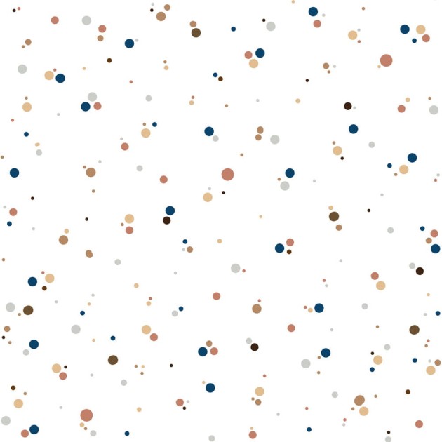Dekornik DEKO.TAP.243 Simple Dots Minimini Cinnamon Blue - tapeta w kolorowe kropki