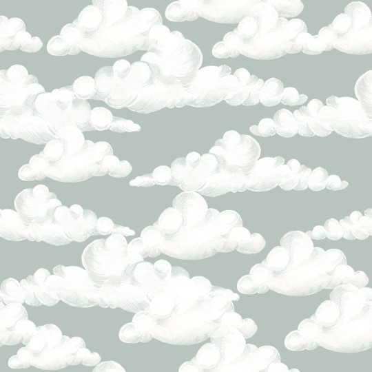 Dekornik DEKO.TAP.284 Classic Velveteen Clouds Gray Blue - tapeta w chmury