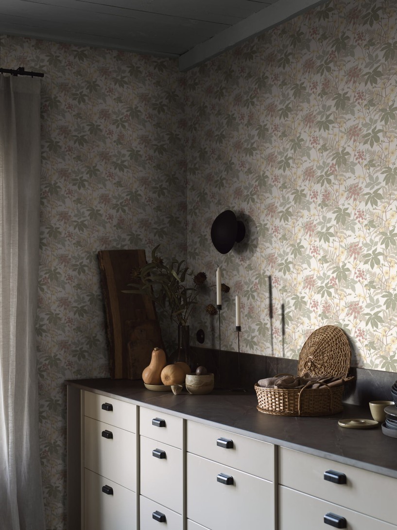 Boras Tapeter 3952 Essens Lindskog - tapeta w liście paproci