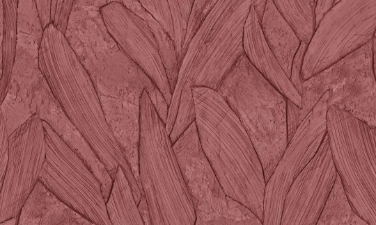 Arte 42520 Sculptura Piante Indian Red - tapeta imitująca tynk w liście