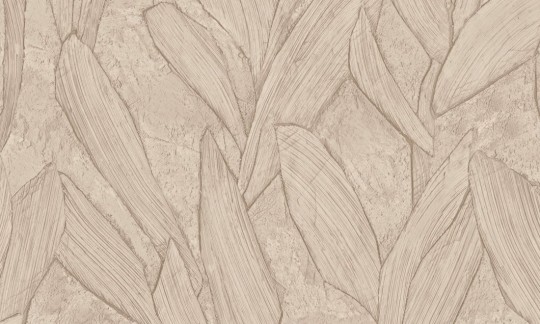 Arte 42521 Sculptura Piante Soft Truffle - tapeta imitująca tynk w liście
